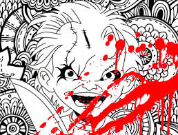 Also i love the way it has pictures that go around the outside of each killer to describe them or what they did. New Classic Horror Movie Coloring Pages Coloring Pages For Adults