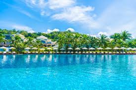 Piscine Geante Avec Des Hamacs Photo Gratuite