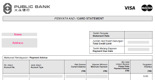 It lists each transaction individually so you can see a each bank statement covers a certain amount of time—typically a month. Public Bank Statement