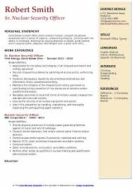 In this position, you will control access to client site or facility through the admittance process, assisting visitors with a legitimate need to gain entry to the facility. Nuclear Security Officer Resume Samples Qwikresume