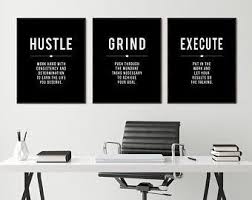Minimalist Office Wall Art Hustle Success Talent Quote Motivational Wall Art Large Black Poster Inspirational Set Of 6 Prints Motivational Wall Art Office Decor Office Wall Art
