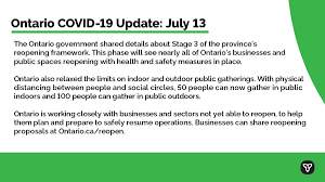 Even after reopening has been completed, the final stage of the plan includes the continued practice of physical 2:28 coronavirus: Christine Elliott On Twitter We Shared Details About Stage 3 Of The Province S Regional Reopening Framework This Phase Will See Nearly All Of Ontario S Businesses And Public Spaces Reopening With Health And
