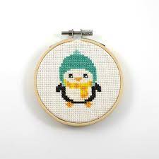 Cross stitch free cross stitch christmas cards theme noel. Penguin Cross Stitch Pattern Ringcat Design