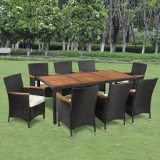 A magical italian villa stuns inside and out. 9 Tlg Garten Essgruppe Mit Auflagen Poly Rattan
