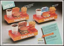 Value Pack Mcdonald S Mcdonalds Vintage Menu Food Ads
