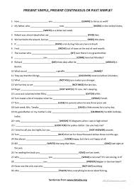 Present Simple Present Continuous Or Past Simple 1 Conjunctions Worksheet Past Tense Worksheet Learn English
