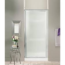 Our memorial day savings include everything you need to welcome guests back home this summer! Sterling Vista 65 5 In H X 31 25 In To 36 In W Framed Pivot Gray Shower Door Frosted Patterned Glass In The Shower Doors Department At Lowes Com