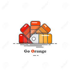 Flat Design Colour Chart In Shades Of Orange Eps10 Vector Format
