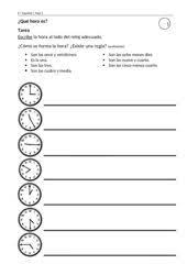 See all related lists ». Arbeitsblatt Que Hora Es 4teachers De