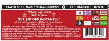 Maybe you would like to learn more about one of these? Expired Stater Bros Buy 100 Select Gift Cards 10 Groceries Get 10 Off Apple Happy More Ends 1 5 21 Gc Galore