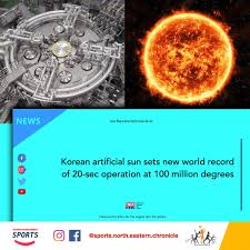The superconducting fusion device or artificial sun was developed by korea superconducting tokamak advanced research (kstar), a joint study by seoul national . In South Korea A The North Eastern Chronicle Facebook