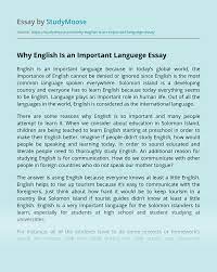 The importance of learning english cannot be denied. Why English Is An Important Languege Free Essay Example