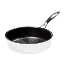 Frieling Black Cube Hybrid Stainless Steel Silver Nonstick 11 Inch Saute Pan With Lid Saute Pan Frieling Nonstick Cookware