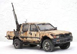1 35 scale meng toyota hilux 4x4 pickup w zpu 1 模型