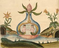 From The 18th Century Manuscript On Alchemy Clavis Artis Attributed To Zoroaster Biblioteca Dell Accademia Naziona Medieval Art Mermaid Painting Esoteric Art