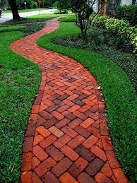 How to make a brick path in the garden. Add Sensation In Garden With Diy Brick Pathway Decor Inspirator