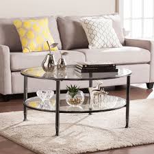 Round tables are easy to move around while square tables pair well with sectionals. Jumpluff Metal Glass Round Coffee Table Black Walmart Com Walmart Com