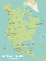 All entrance fees associated with these sites are waived. North America National Parks Map 18x24 Poster National Parks Travel Map National Parks Map National Parks