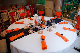 Black And Orange Themed Wedding Black Wedding Themes Black Wedding Decorations Biker Wedding