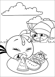 Copy the code we give you below and paste it on your web to publish it. Angry Birds Stella Eating Watermelon Coloring Page Free Printable Coloring Pages For Kids