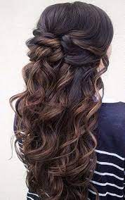 Half Up Half Down Curly Hair Modren Villa Hair Styles Curly Hair Styles Wedding Hair Down