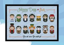 Steps to turn a picture into a cross stitch pattern step 1: Johnny Depp Outfits Digital Cross Stitch Pattern