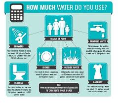 How Much Water Do You Use Info Graphic Of Water Consumption In Our Household Everyday