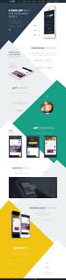 Geekapp One Page App Landing Psd Template Web Design Web App Design Web Design Inspiration