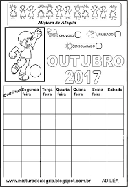 Calendário 2018 Para Preencher E Imprimir Calendarios De 2017 Para Imprimir Completar E Colorir Mistura De Alegria Atividades Para Pre Escola Ideias Para A Sala De Aula Calendario De Outubro