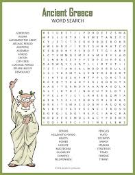 Ancient Greece Word Search Worksheet Ancient Greece Ancient Greece For Kids Ancient Greece Crafts