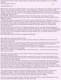 What does it mean if your lilith is in gemini? Dark Moon Lilith Waldemath Mine Is In The 6th House In Gemini Learn Astrology Lilith Astrology Black Moon Lilith