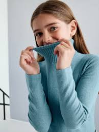 Lake Heather Basic Turtleneck Sweater