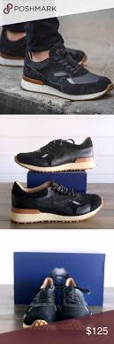 Now with a knit upper, the breathable sneakers mix contemporary cool with some throwback retro vibes and add in luxe details like a hand cut leather stabilizer on the heel and classic vibram sole to sweeten the score. Greats The Pronto Black Suede Sneaker Nib 9 5 In 2020 Suede Sneakers Blue Sneakers Black Suede