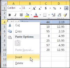Insert a blank column to the left of the dataset. Insert More Than One Row In Excel Contextures Blog