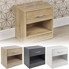 Assemble storage cabinet bedroom bedside locker double drawer bedside table description: Urbnliving 1 Drawer Compact Wooden Bedroom Bedside Cabinet Furniture Nightstand Side Table White Amazon Co Uk Home Kitchen