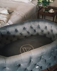 Cilou Annys Who S Also In Love With This Velvet Button Bassinet In Dusty Blue Aristot Bassinet Wiegje Velvet Interior Babyroom Babydecor Luxury Feel Soft Loveatfirstsight Facebook