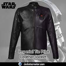 Star Wars Imperial Tie Fighter Pilot Jacket With Patch Jackets Creator Tie Fighter Pilot Pilot Leather Jacket Tie Fighter