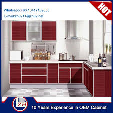 zhihua red color aluminium kitchen