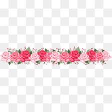Romantic Pink Roses Dividing Line Romantic Valentine S Day Hand Painted Flowers Png Transparent Clipart Image And Psd File For Free Download Pink Rose Flower Flower Painting Hand Painted Flowers