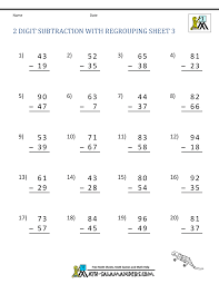 More subtracting two digit numbers with regrouping. 2 Digit Subtraction Worksheets