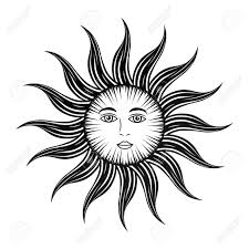 Sun Face Mystical Astrology Mythologic Vector Illustration Vector Illustration Illustration Vector Art
