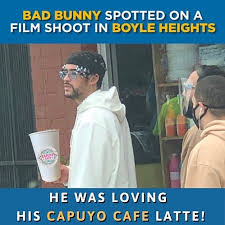 Learn colors with bunny mold and microwave toy street vehicle finger family song for kids children. Capuyo Cafe Yes This Actually Happened Badbunnypr Filming A Cheetos Commercial In Boyle Heights While Drinking A Capuyo Latte Badbunny Capuyocafe Boyleheights Mariachiplaza Coffeeshop Facebook