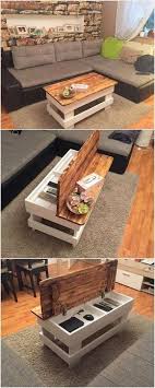 Adding The House With The Stylish Wood Pallet Table Along Feature Of Storage In It Is The Utmost Demand Of The Wood Pallet Tables Home Diy Inexpensive Projects