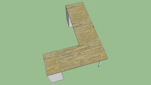 Choose a tabletop complementary legs or table bucks and other additional elements such as attachments or drawer elements. Custom Studio L Desk W Ikea 1x Adils Legs And 2x Alex Drawers 3d Warehouse