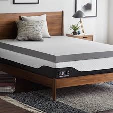 46 Off On Lucid 4 Inch Bamboo Charcoal Memory Foam Mattress Topper California King Homepl Memory Foam Mattress Topper Foam Mattress Topper Bamboo Mattress