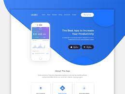 This is the only app landing page you will ever need, this design has an extremely well layered psd where you will web design gallery mobile app design mobile ui app landing page creative web design professional logo. Uixrex App Landing Page Uistore Design