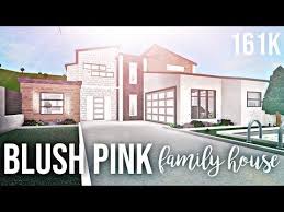Blush Pink Family House 161k Bloxburg Youtube Family House Family House Plans House Plans With Pictures