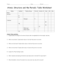 Some of the worksheets for this concept are protons neutrons and electrons practice work answer key, structure of matter work answers key ebook, atomic structure work 1 answers, atomic structure review. Atomic Structure Worksheet And Periodic Table Chemistry Worksheets Atomic Structure Worksheets