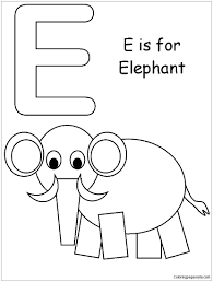 Introducing e is for endangered's first coloring products: The Letter E Coloring Page