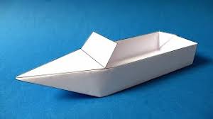 Turn the paper and lift the flap on the other side. How To Make A Paper Boat That Floats Paper Speed Boat Herunterladen